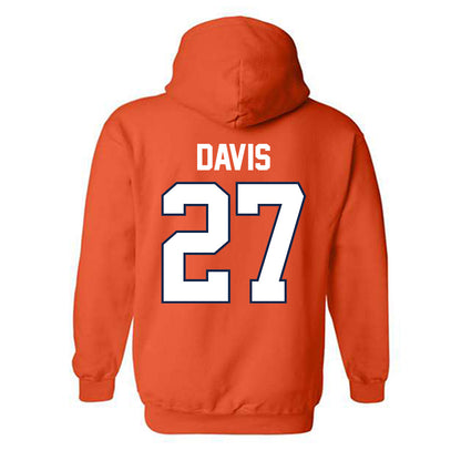 Illinois - NCAA Men's Basketball : Landon Davis - Sports Shersey Hooded Sweatshirt-1