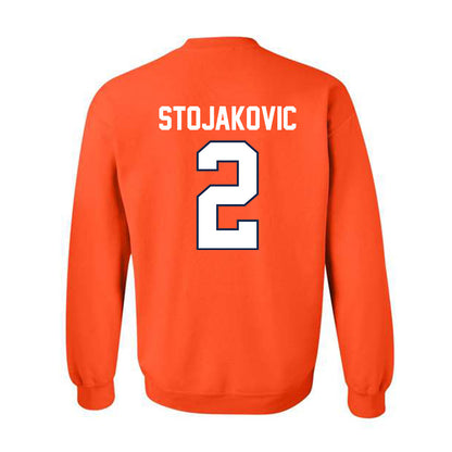 Illinois - NCAA Men's Basketball : Andrej Stojakovic - Sports Shersey Crewneck Sweatshirt-1