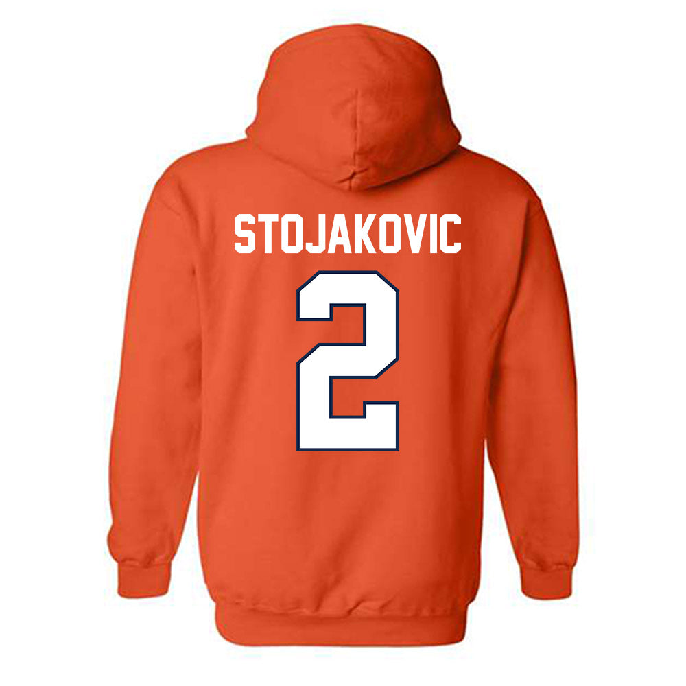 Illinois - NCAA Men's Basketball : Andrej Stojakovic - Sports Shersey Hooded Sweatshirt-1