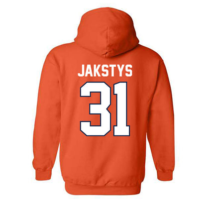 Illinois - NCAA Men's Basketball : Jason Jakstys - Sports Shersey Hooded Sweatshirt-1