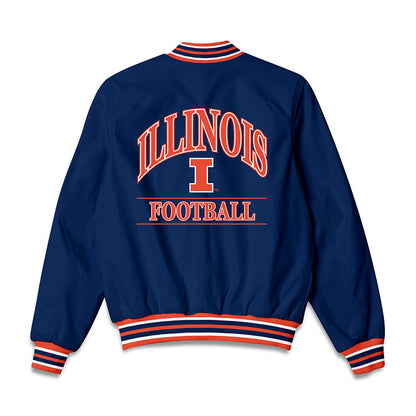 Illinois - NCAA Football : Isaiah White - Bomber Jacket-1
