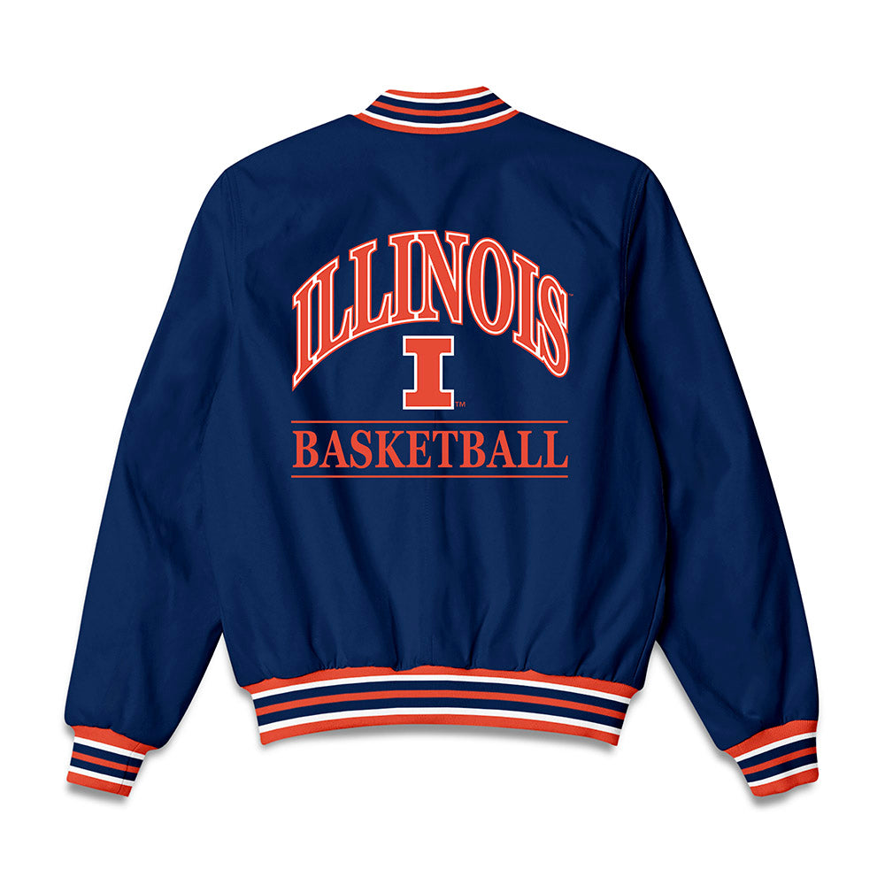 Illinois - NCAA Men's Basketball : Tomislav Ivisic - Bomber Jacket-1
