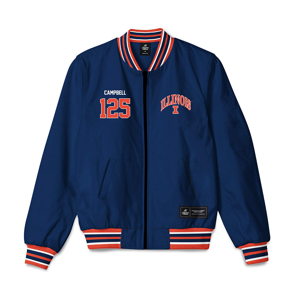 Illinois - NCAA Wrestling : Cj Campbell - Bomber Jacket-0