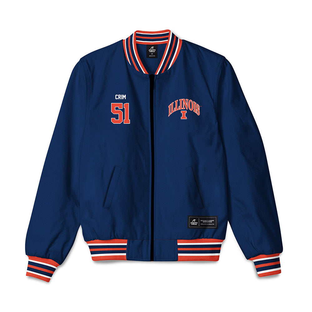 Illinois - NCAA Football : Parker Crim - Bomber Jacket-0