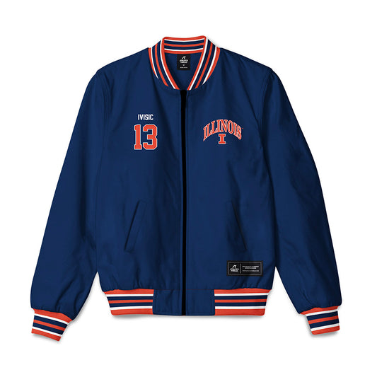 Illinois - NCAA Men's Basketball : Tomislav Ivisic - Bomber Jacket-0
