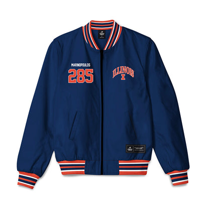Illinois - NCAA Wrestling : Peter Marinopoulos - Bomber Jacket-0