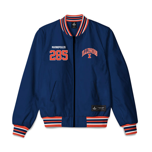 Illinois - NCAA Wrestling : Peter Marinopoulos - Bomber Jacket-0