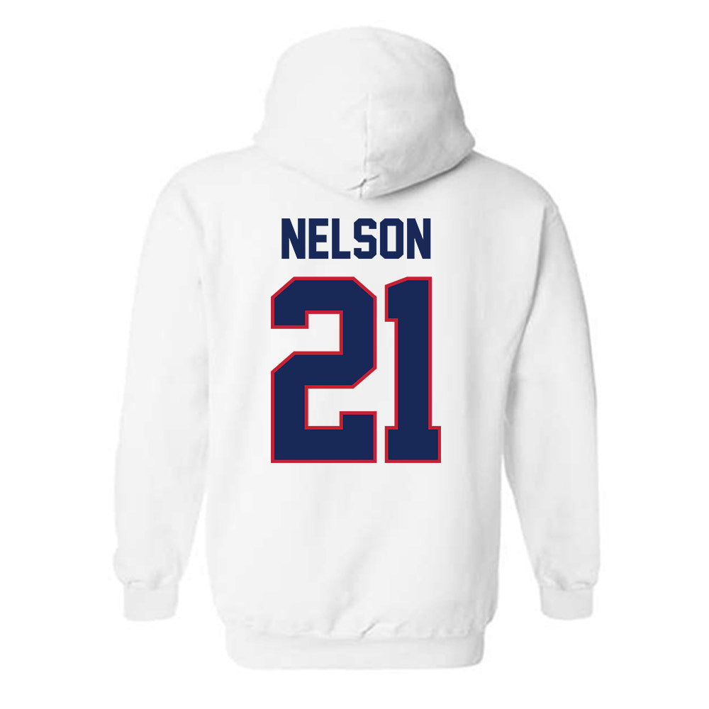 Arizona - NCAA Men's Basketball : Evan Nelson - Classic Shersey Hooded Sweatshirt-1