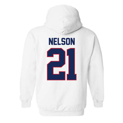 Arizona - NCAA Men's Basketball : Evan Nelson - Classic Shersey Hooded Sweatshirt-1
