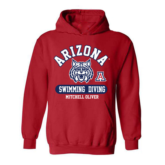 Arizona - NCAA Men's Swimming & Diving : Mitchell Oliver - Classic Fashion Shersey Hooded Sweatshirt-0