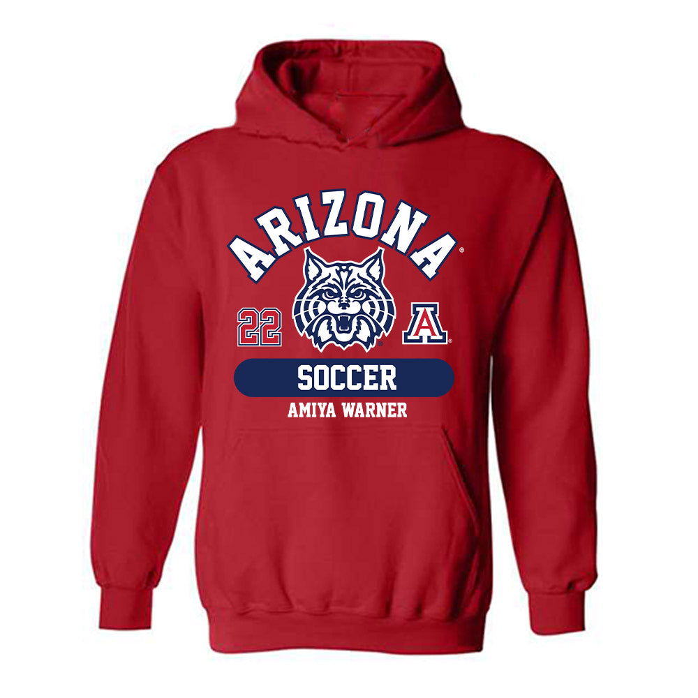 Arizona - NCAA Women's Soccer : Amiya Warner - Classic Fashion Shersey Hooded Sweatshirt-0
