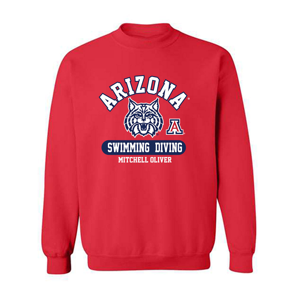 Arizona - NCAA Men's Swimming & Diving : Mitchell Oliver - Classic Fashion Shersey Crewneck Sweatshirt-0