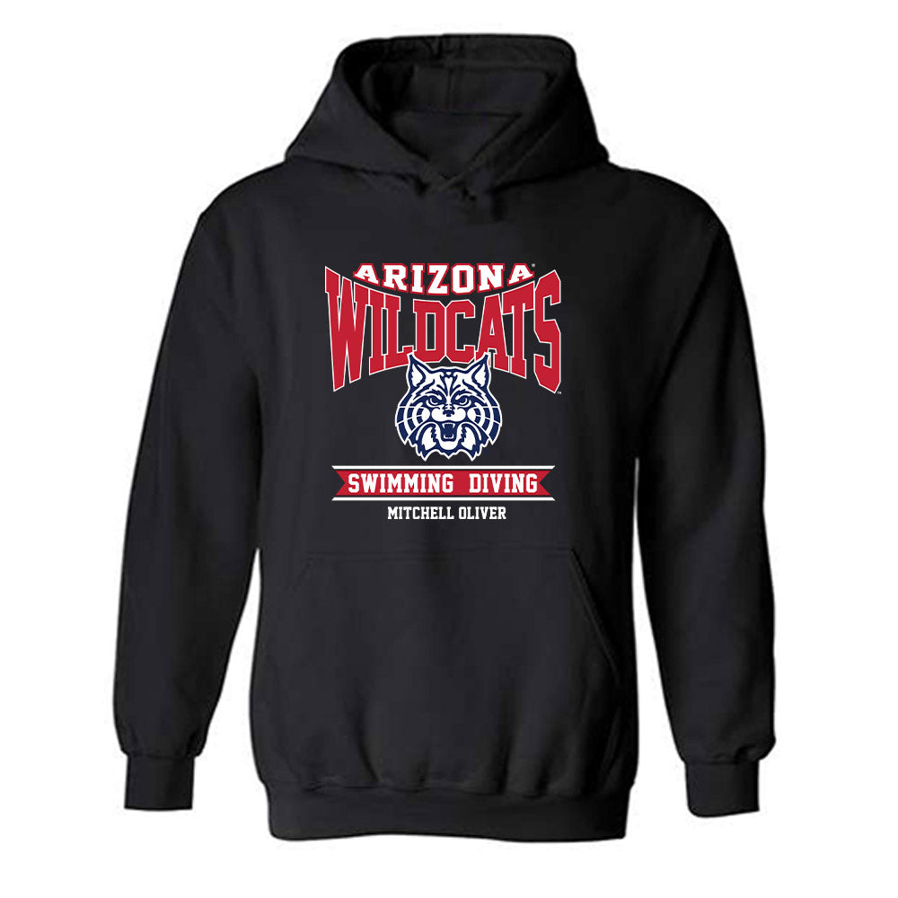 Arizona - NCAA Men's Swimming & Diving : Mitchell Oliver - Classic Fashion Shersey Hooded Sweatshirt-0
