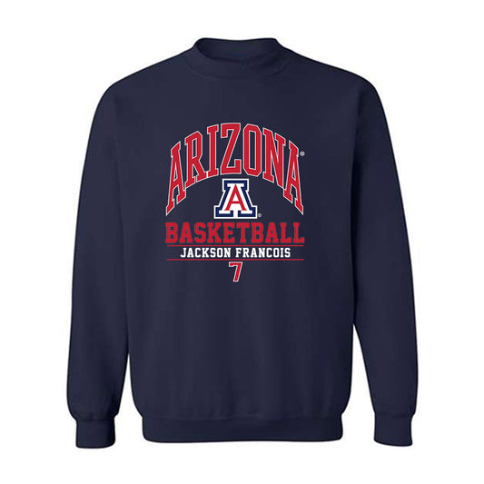 Arizona - NCAA Men's Basketball : Jackson Francois - Classic Fashion Shersey Crewneck Sweatshirt-0