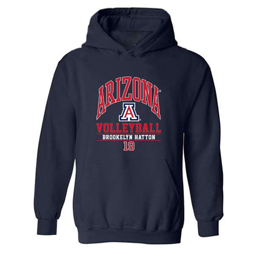 Arizona - NCAA Women's Volleyball : Brookelyn Hatton - Classic Fashion Shersey Hooded Sweatshirt-0