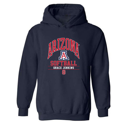 Arizona - NCAA Softball : Grace Jenkins - Classic Fashion Shersey Hooded Sweatshirt-0