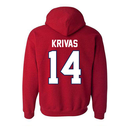 Arizona - NCAA Men's Basketball : Motiejus Krivas - Sports Shersey Hooded Sweatshirt-1