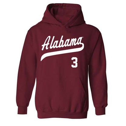 Alabama - NCAA Baseball : Will Plattner - Classic Shersey Hooded Sweatshirt-0