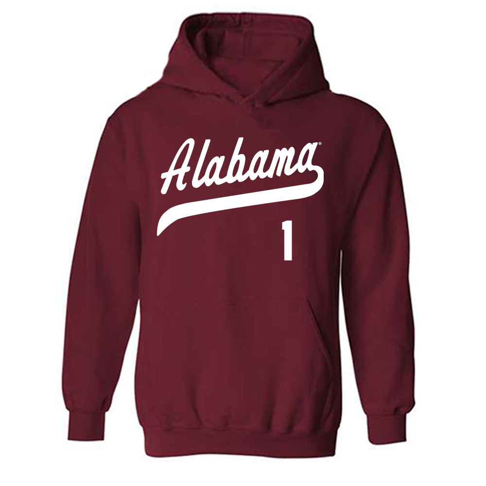 Alabama - NCAA Baseball : Justin Lebron - Classic Shersey Hooded Sweatshirt-0
