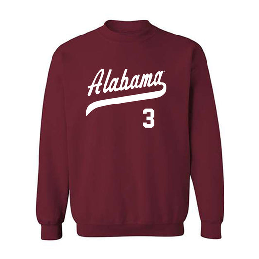 Alabama - NCAA Baseball : Will Plattner - Classic Shersey Crewneck Sweatshirt-0