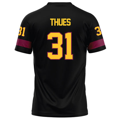 Arizona State - NCAA Football : Zeth Thues - Black Football Jersey-1