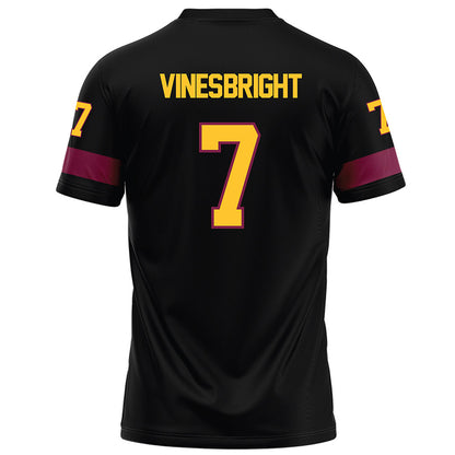 Arizona State - NCAA Football : Raiden Vines-Bright - Black Football Jersey-1