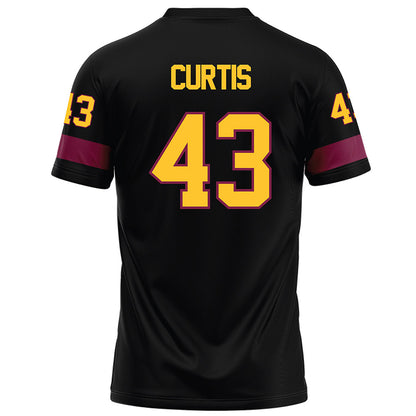 Arizona State - NCAA Football : Grayson Curtis - Black Football Jersey-1