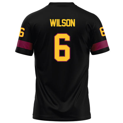 Arizona State - NCAA Football : Adrian Wilson - Black Football Jersey-1