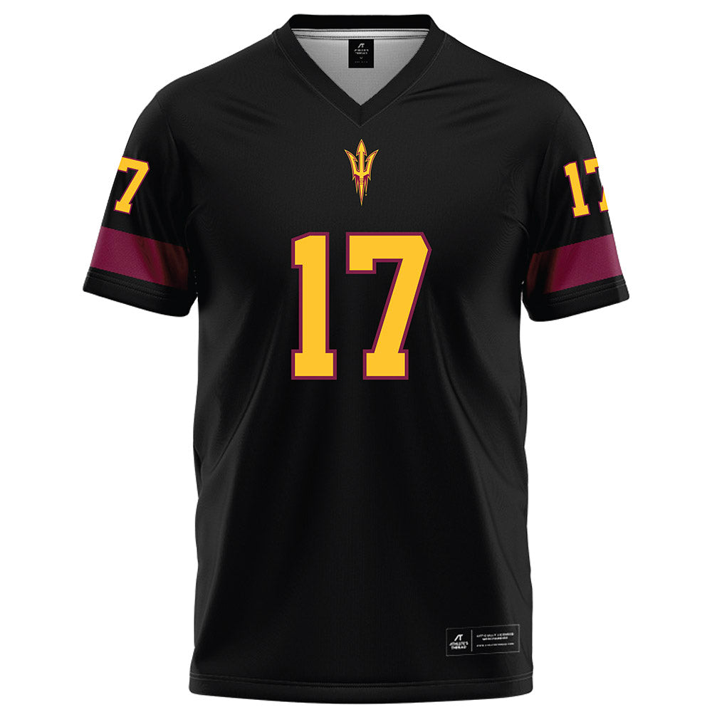 Arizona State - NCAA Football : Michael "Butter" Tollefson - Black Football Jersey-0
