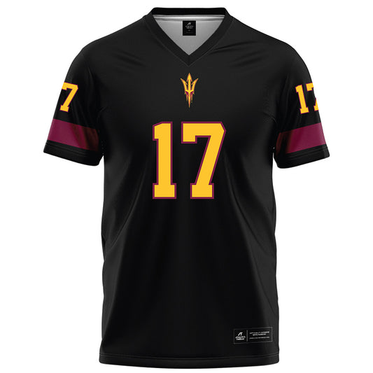 Arizona State - NCAA Football : Michael "Butter" Tollefson - Black Football Jersey-0