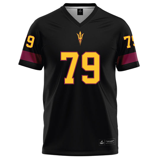 Arizona State - NCAA Football : Brent Helton - Black Football Jersey-0