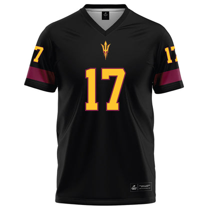 Arizona State - NCAA Football : Michael "Butter" Tollefson - Black Football Jersey-0