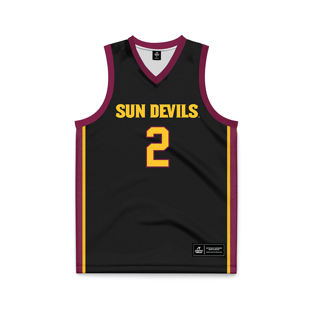 Arizona State - NCAA Men's Basketball : Anthony Johnson - Black Basketball Jersey-0