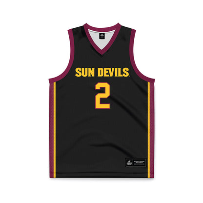 Arizona State - NCAA Men's Basketball : Anthony Johnson - Black Basketball Jersey-0