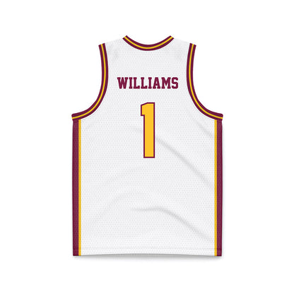 Arizona State - NCAA Women's Basketball : Amaya Williams - White Basketball Jersey-1
