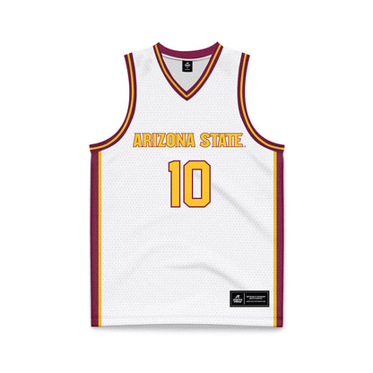 Arizona State - NCAA Women's Basketball : Acacia Hayes - White Basketball Jersey-0