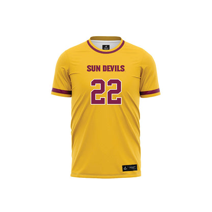 Arizona State - NCAA Women's Soccer : Oona Hartman - Gold Volleyball Jersey-0