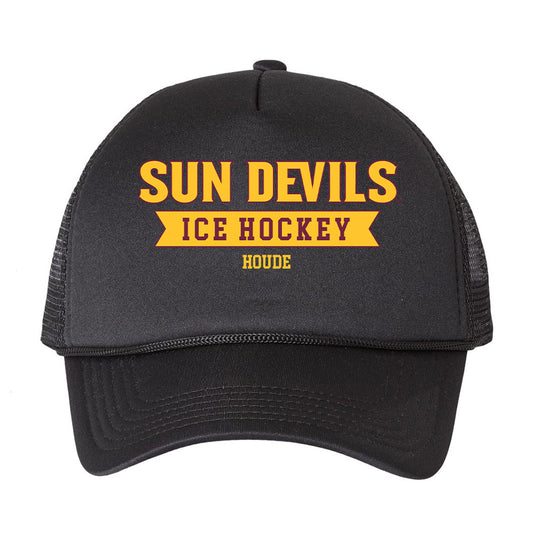 Arizona State - NCAA Men's Ice Hockey : Olivier Houde - Trucker Hat-0