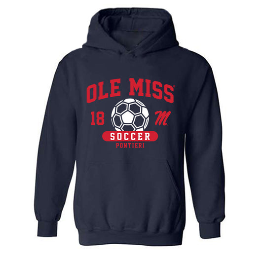 Ole Miss - NCAA Women's Soccer : Bella Pontieri - Classic Fashion Shersey Hooded Sweatshirt-0