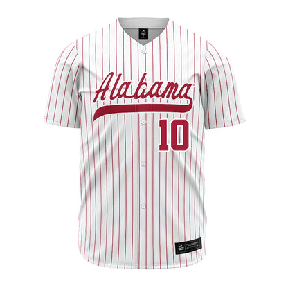 Alabama - NCAA Softball : Abby Duchscherer - Softball Jersey White Pinstripe