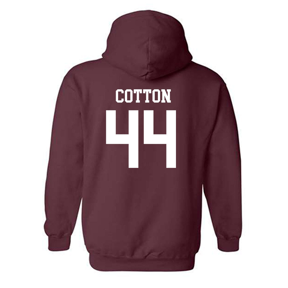 Texas State - NCAA Baseball : Jackson Cotton - Classic Shersey Hooded Sweatshirt-1