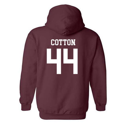 Texas State - NCAA Baseball : Jackson Cotton - Classic Shersey Hooded Sweatshirt-1