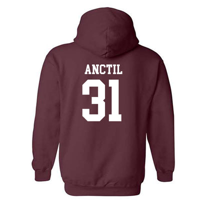 Texas State - NCAA Baseball : Justin Anctil - Classic Shersey Hooded Sweatshirt-1