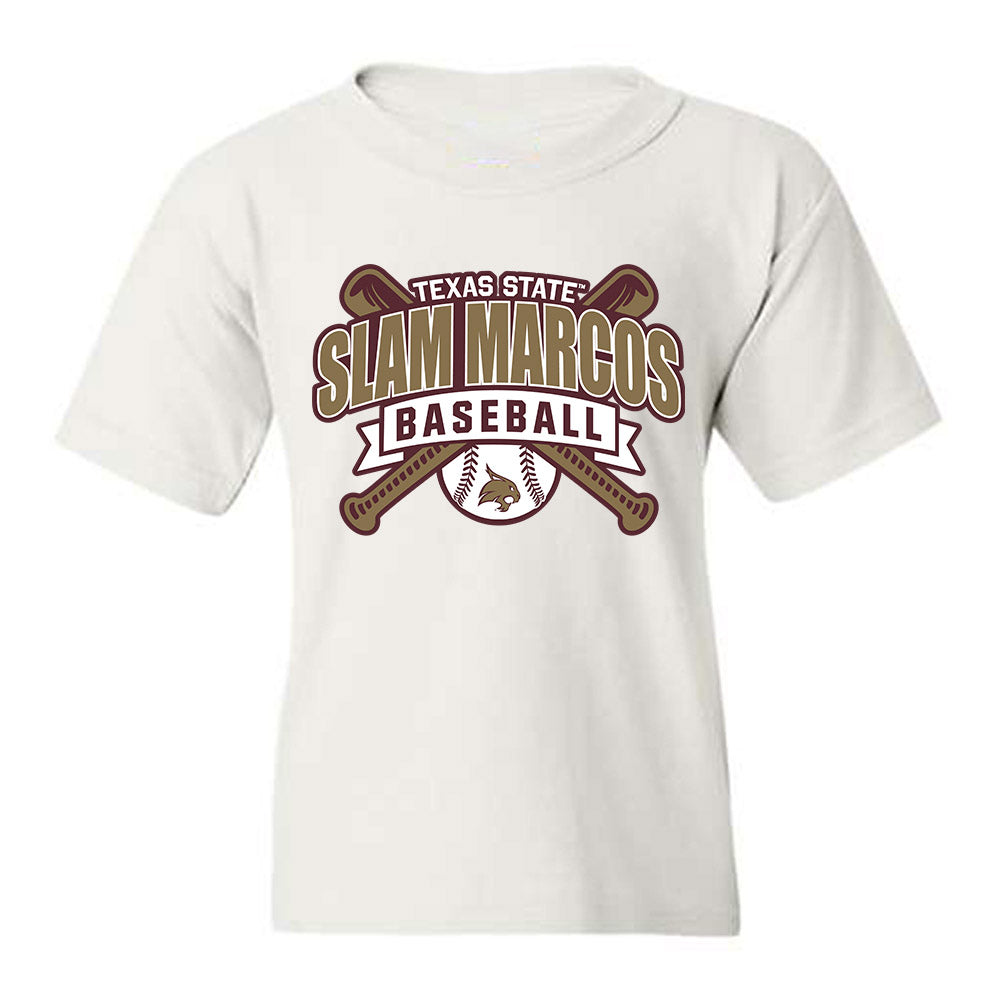 Texas State - NCAA Baseball : Will Canalichio - Classic Shersey Youth T-Shirt-0