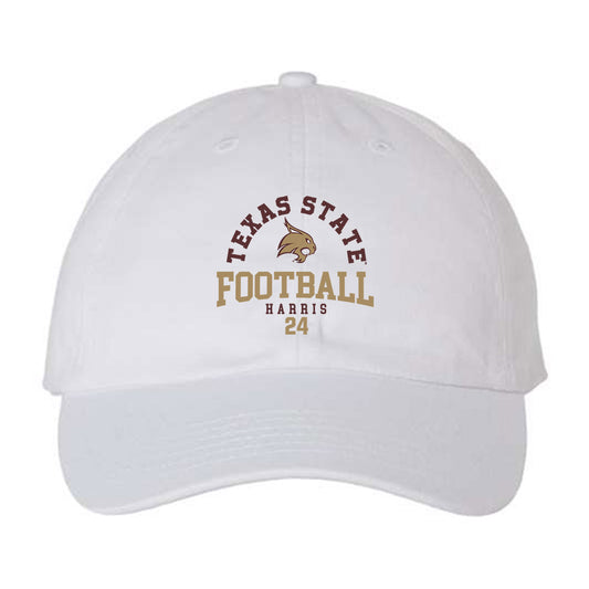 Texas State - NCAA Football : Juntavious Harris - Dad Hat-0