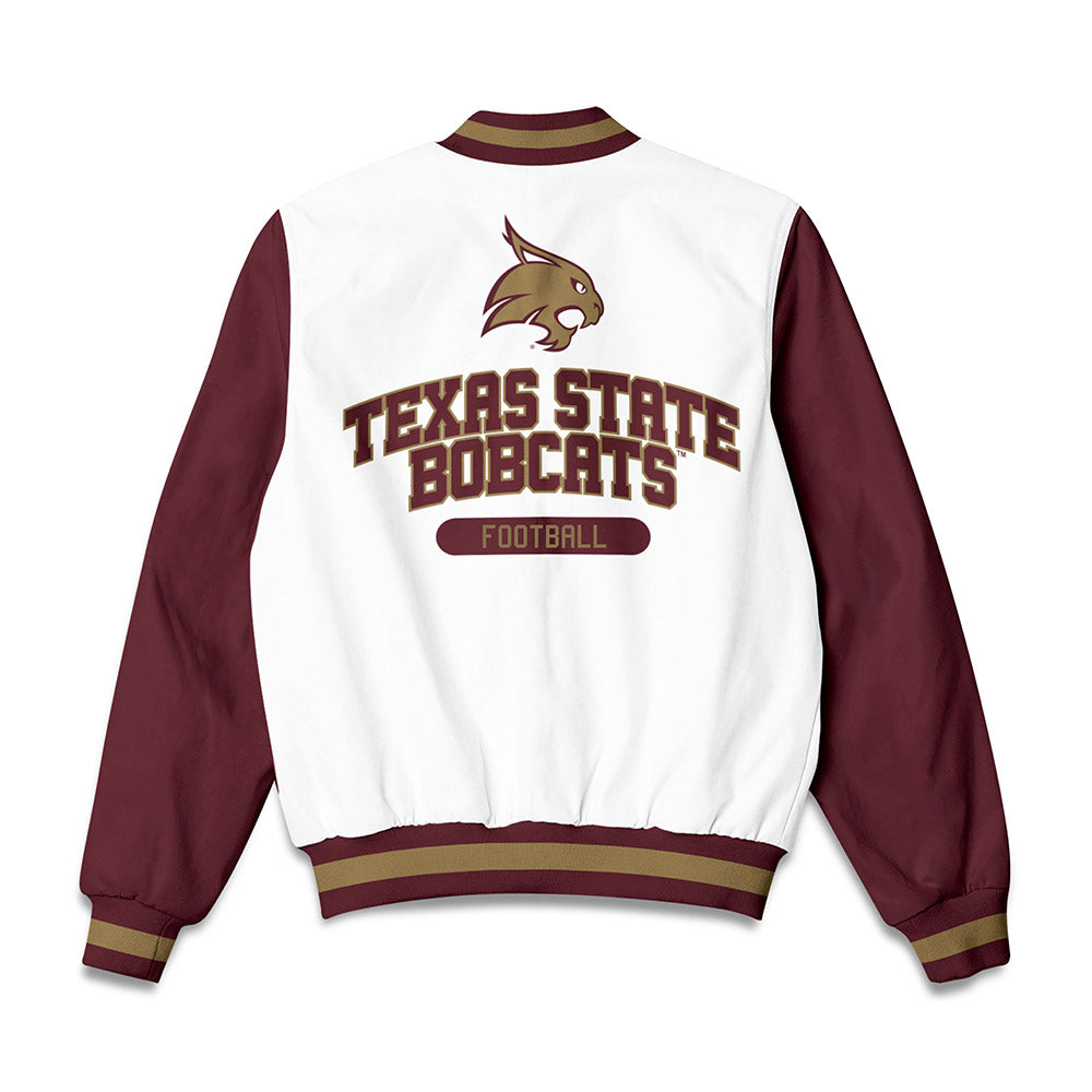 Texas State - NCAA Football : Willie Warren - Bomber Jacket-1