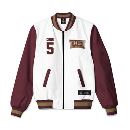Texas State - NCAA Women's Basketball : Addison Carr - Bomber Jacket-0