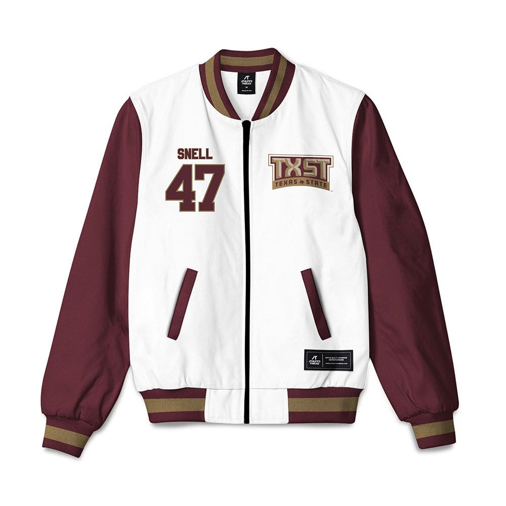 Texas State - NCAA Football : Darian Snell - Bomber Jacket-0