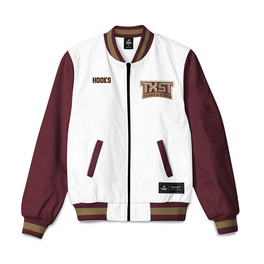 Texas State - NCAA Men's Track & Field : Damacio Hooks - Bomber Jacket-0