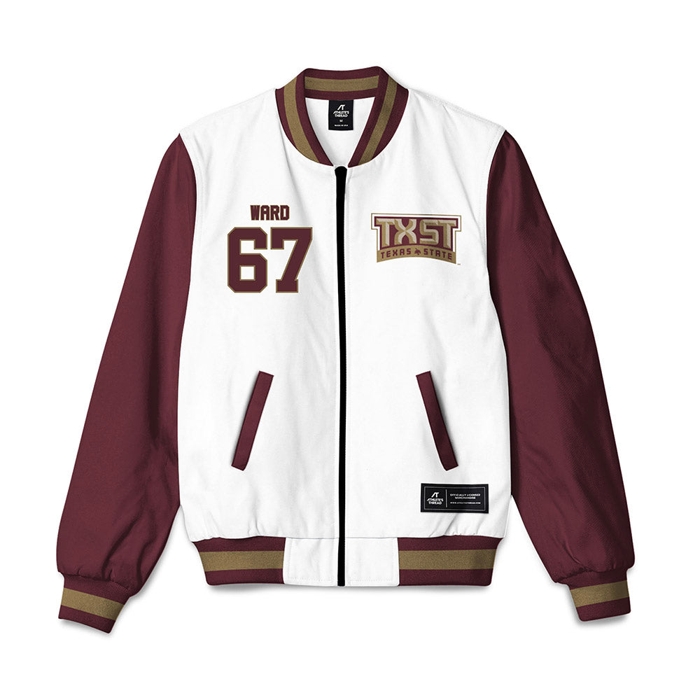 Texas State - NCAA Football : Preston Ward - Bomber Jacket-0